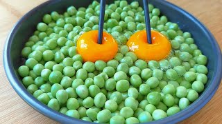 Peas and eggs are too fragrant to do so, no need to fry or stew, nutritious and delicious!