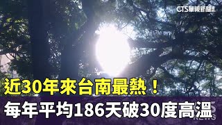 近30年來台南最熱！　每年平均186天破30度高溫｜華視新聞 20240625