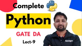 Strings | Lecture 9 | Python Complete Course | GATE DA | Puneet Kansal
