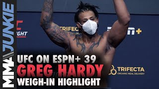 Greg Hardy avoids making bad kind of UFC history | UFC on ESPN+ 39 weigh-in highlight