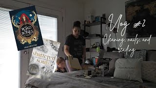 cleaning, nails, and reading | vlog #2 |