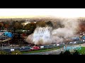 wrexham police station demolition slow motion drone footage