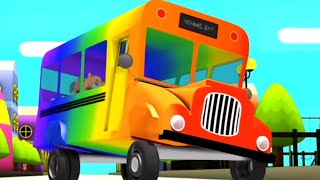 Wheels On The Bus, Street Vehicles and Kids Rhyme