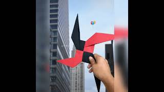😱 How To Make a Paper Ninja Star (Shuriken) - Origami | Outpost Mad 2.0 Version #shorts