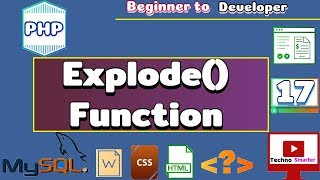 Explode function | exploade() | PHP Tutorials for beginners - 17 [HINDI]