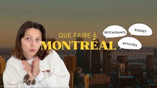 Mes conseils pour un séjour à Montréal (Idées de visites/restaurants/conseils) 🇨🇦