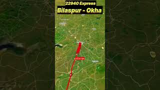 Bilaspur jn To Okha Express Route