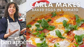 Carla Makes Baked Eggs in Tomato | From the Test Kitchen | Bon Appétit