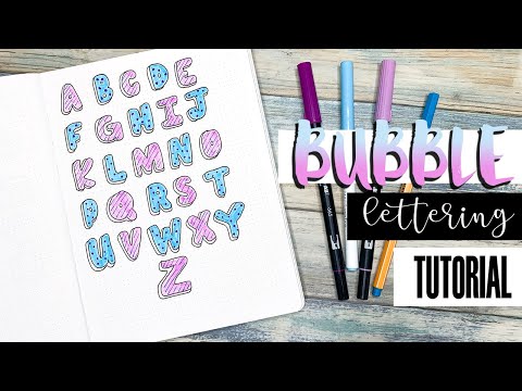 Учебник по пузырьковым буквам Bullet Journal Lettering