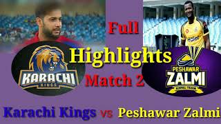 Peshawar zalmi vs Karachi kings || Match 2 || full highlights Hbl Psl  2020 #psl