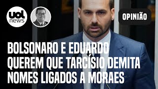 Bolsonaro e Eduardo querem que Tarcísio demita nomes ligados a Moraes em SP; Tales Faria analisa