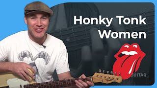 How to play Honky Tonk Women | Guitar Lesson in Open G