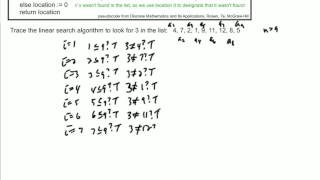 Algorithms: Linear Search Example 2