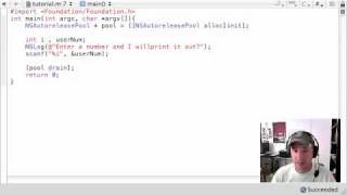 Objective C Programming Tutorial - 13 - scanf and increment operators