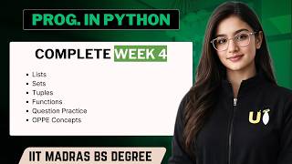Programming in Python Week 4: Complete One Shot + Question Practice | IIT Madras BS Degree