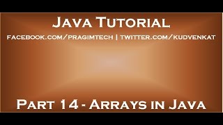 Arrays in Java Continued