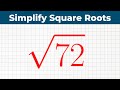 Simplify the square root of a number