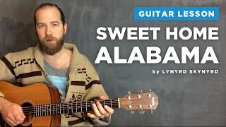 Guitar lesson for "Sweet Home Alabama" by Lynyrd Skynyrd (acoustic)