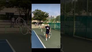 톱스핀 한손백핸드 스윙궤적/임은지 #정진화테니스레슨 #테니스 #tennis