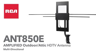 RCA ANT850E Attic or Outdoor Amplified Antenna - Multi-Directional