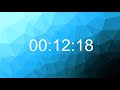 2 hour 120 minute silent timer count up blue polygon background