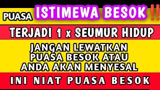 HARI ISTIMEWA🔥RAJAB BESOK Cuma 1x Terjadi Seumur Hidup. INI NIAT PUASANYA