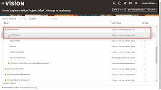 Setup | Manage setup using implementation projects