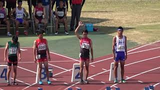 2022 沖縄県 国民体育大会最終選考会  少年A男子100ｍ　準決勝2組