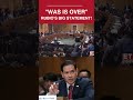 Rubio Declares “Iran War Is Over” During Explosive Senate Hearing | Top News | ET Now #shorts