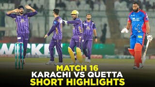 PSL 9 | Short Highlights | Karachi Kings vs Quetta Gladiators | Match 16 | M2A1A