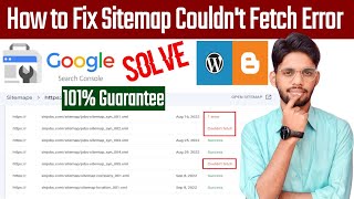 How to Fix Sitemap Couldn't Fetch Error in Google Search Console | WordPress Website Sitemap Fix