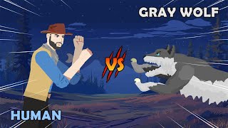 Human vs Wolf | Human vs Wild Animals Level Challenge [S1] | Animal Animation