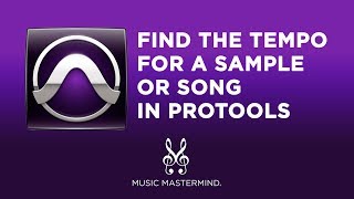 Protools tutorial | tempo finder: find bpm of song or sample in protools [Song Tempo]