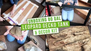 Unboxing 80 Gallon Leopard Gecko Tank \u0026 Decoration Kit 🌵