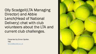 LTA Managing Director in conversation with members of the Tennis Volunteer Community.