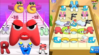 Merge Alphabet Fusion Rainbow Vs Merge Alphabet ABC Letter Run, Merge Battles ⭐ Alphabet Lore Games