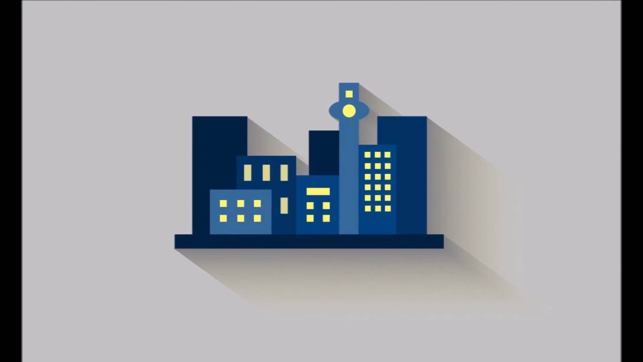 City View Flat Design Illustrator Tutorial Youtube