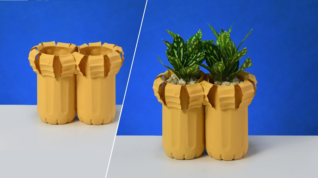 DIY Plant Pot Design #12 From Recycled Plastic Bottle - YouTube