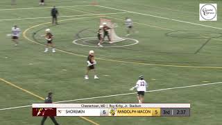 Shoremen Men's Lacrosse d. Randolph-Macon, 10-8, In 2021 Season Opener