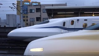 【FHD】JR東海道新幹線 三河安城駅にて(At Mikawa-Anjo Station on the JR Tokaido Shinkansen)