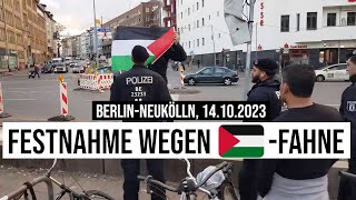 14.10.2023 #Berlin Palästinenser festgenommen auf #Hermannplatz in #Neukölln #b1410