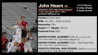 John Hearn, CB, 2022, Forsyth Central HS (7A) Highlights