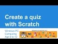 Computing tutorial for UK curriculum primary school teachers: Scratch quiz