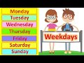 LEARN THE WEEKDAYS