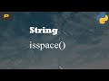 Python String - isspace()