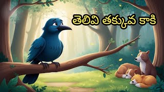 తెలివి తక్కువ కాకి | Telugu Birds Stories | Telugu Kathalu | LA Telugu Animation