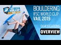 IFSC World Cup Vail 2019 || Boulder qualifications highlights