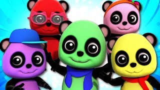 Five Little Pandas Nursery Rhymes Kids Song Babybus Videos For Kids