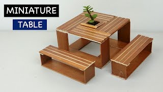 Miniature Wooden Table & Chair | Easy Creative Craft ideas