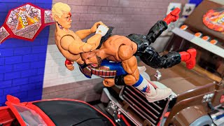 Cody Rhodes vs Roman Reigns Action Figure Match! Hardcore Championship!